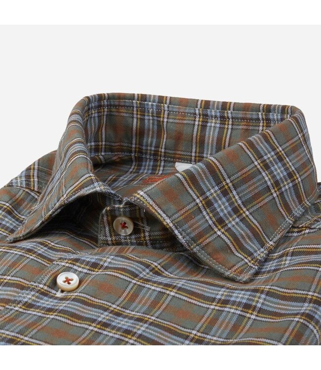 Stenstroms Overhemd, Katoen, Lange Mouw, Casual, Groen, Brique, Geel, Gruit, Fitted Body