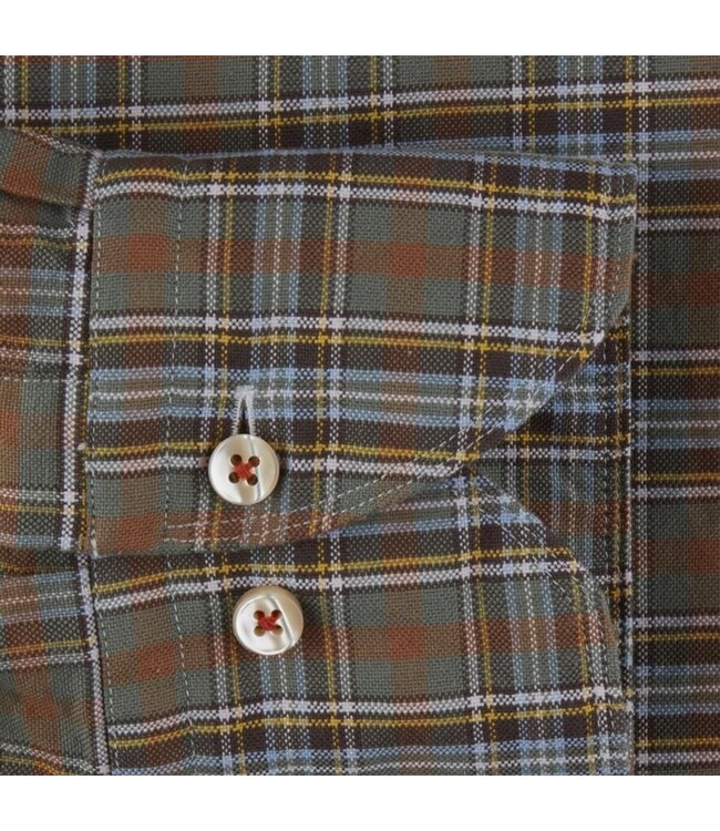 Stenstroms Overhemd, Katoen, Lange Mouw, Casual, Groen, Brique, Geel, Gruit, Fitted Body