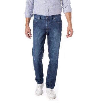 Hiltl Hiltl Broek, Jeans, Five-Pocket, Model, Dude, Stretch, Donker Denim Washed
