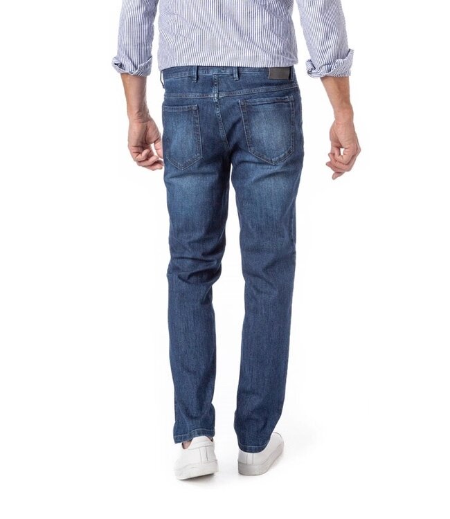 Hiltl Jeans, Five-Pocket, Model, Dude, Stretch, Donker Denim Washed