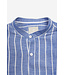 AT.P.CO Overhemd met Opstaande Boord, Linnen, Blauw Wit Gestreept