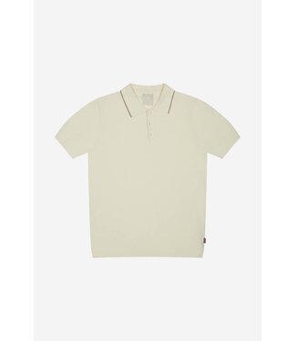 AT.P.CO AT.P.CO, Polo, Korte Mouw, Structuur Knit, Katoen, Ecru