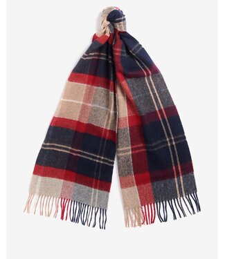 Barbour Barbour, Sjaal, Lamswol, Beige Rood Blauw Geruit, Inverness Tartan