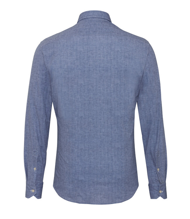 Traiano Techno Shirt/Overhemd, Blauw Linnen Look, Radical Fit