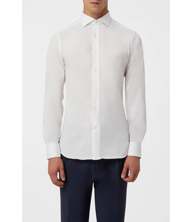 Traiano Techno Shirt/Overhemd, Wit, Regular Fit