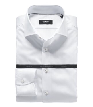 Olymp Signature Olymp Signature, Overhemd, Katoen, Zakelijk, Tailored fit, Kent Kraag, Wit