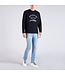 Paul & Shark Sweater, Stretch Katoen, Lange Mouw, Logo, Donkerblauw