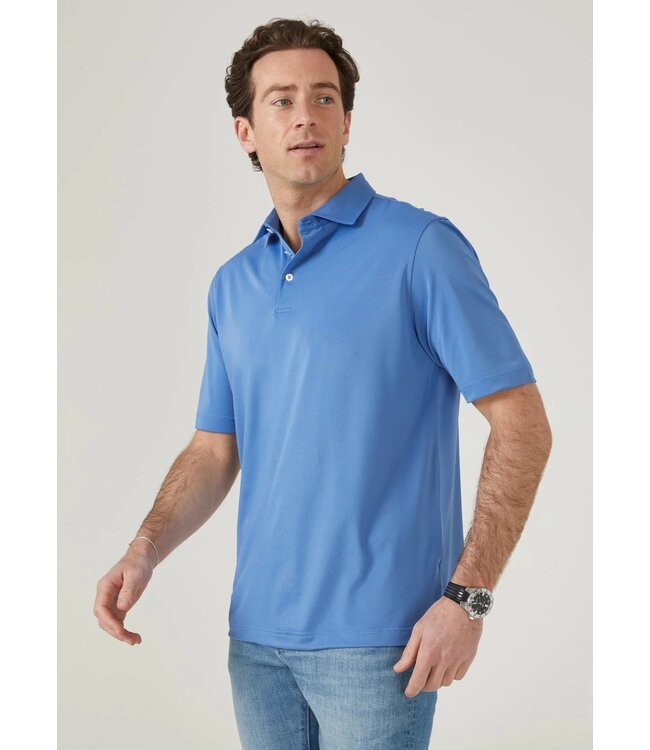 Alan Paine Polo, Performance, Sports Fit, Rockbourne, Mid Blue, Blauw