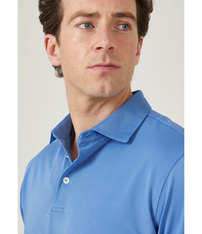 Alan Paine Polo, Performance, Sports Fit, Rockbourne, Mid Blue, Blauw