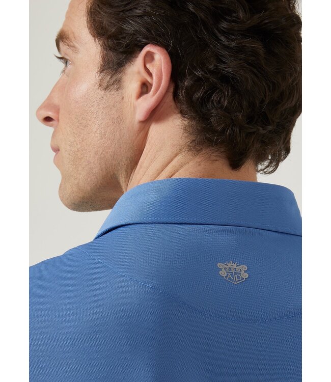 Alan Paine Polo, Performance, Sports Fit, Rockbourne, Mid Blue, Blauw
