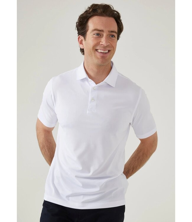 Alan Paine Polo, Performance, Sports Fit, Rockbourne, White, Wit