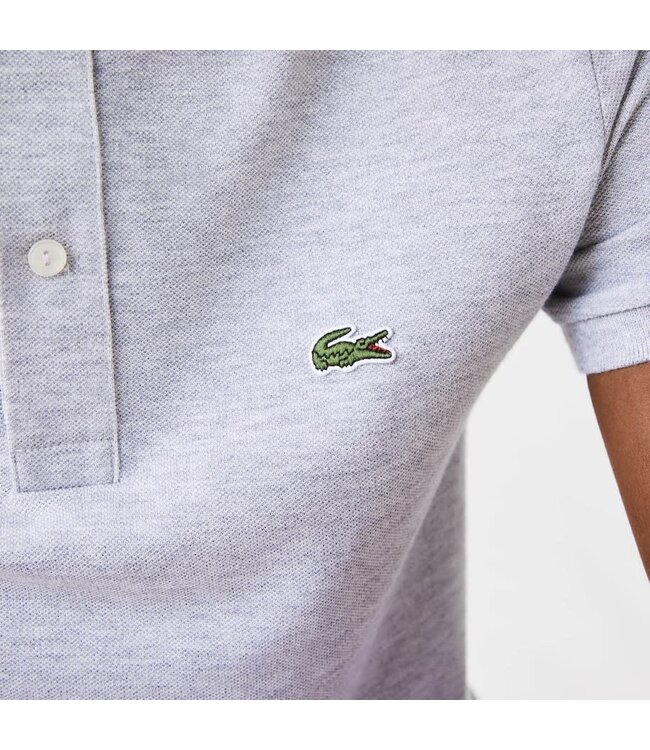 Lacoste Original L.12.12-Poloshirt, Slim Fit Petit-katoenpiqué, Grijs, Silver Chine
