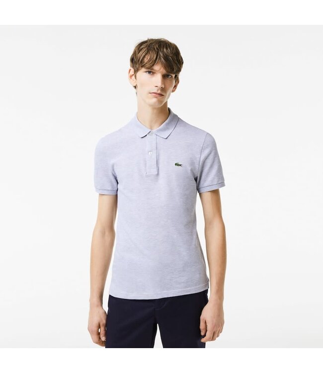 Lacoste Original L.12.12-Poloshirt, Slim Fit Petit-katoenpiqué, Grijs, Silver Chine