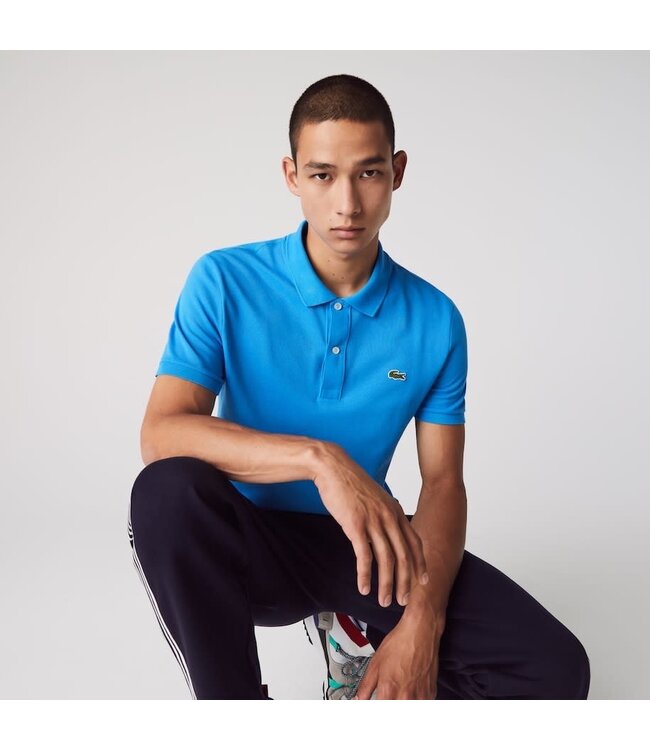 Lacoste Original L.12.12-Poloshirt, Slim Fit Petit-katoenpiqué, Kobaltblauw