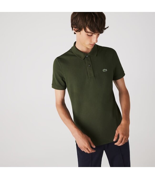Lacoste Original L.12.12-Poloshirt, Slim Fit Petit-katoenpiqué, Mosgroen
