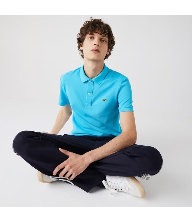 Lacoste Original L.12.12-Poloshirt, Slim Fit Petit-katoenpiqué, Aquablauw