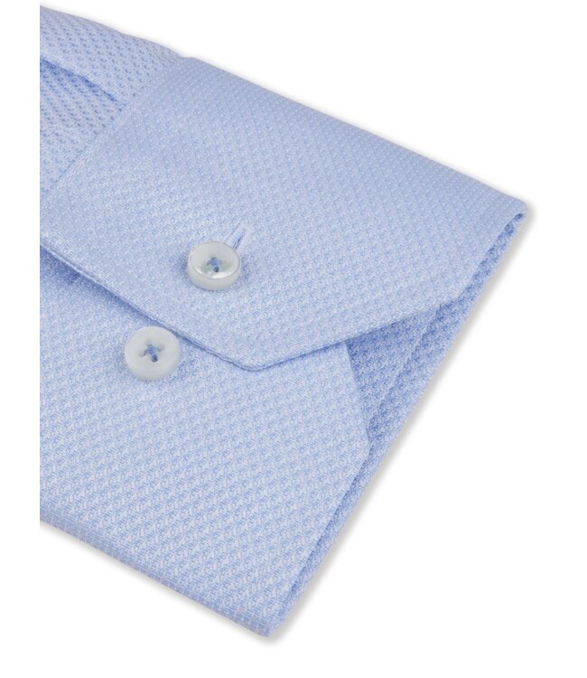 Stenstroms Overhemd, Lange Mouw, Twill Katoen, Lichtblauw, Fijne Structuur, Slimline