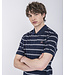 Paul & Shark Polo, Gemercericeerd Katoen, Dubbele Streep Blauw Wit