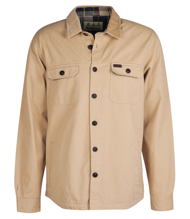 Barbour Overshirt, Lichtbeige, Light Stone, Knoopsluiting