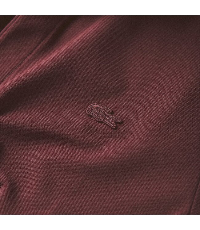 Lacoste Smart Paris, Heren Polo van Stretch Katoen Piqué, Regular Fit, Bordeaux