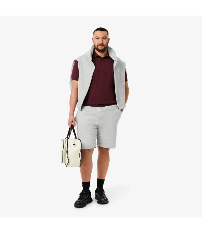 Lacoste Smart Paris, Heren Polo van Stretch Katoen Piqué, Regular Fit, Bordeaux