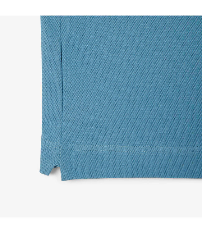 Lacoste Smart Paris, Heren Polo van Stretch Katoen Piqué, Regular Fit, IJsblauw