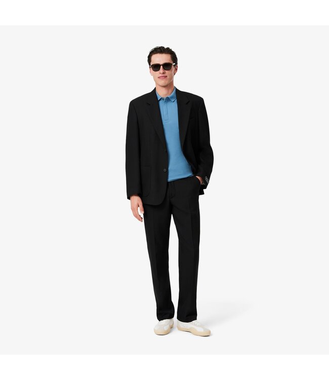 Lacoste Smart Paris, Heren Polo van Stretch Katoen Piqué, Regular Fit, IJsblauw