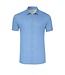 Desoto Jersey Overhemd/Shirt, Korte Mouw, Kent Kraag,  Blauw Gemeleerd