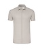 Desoto Jersey Overhemd/Shirt, Korte Mouw, Kent Kraag,  Beige Gemêleerd