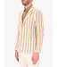 Distretto 12 Colbert, Jersey, Beige Off White Gestreept