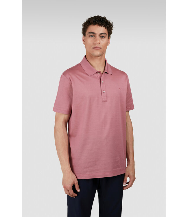 Paul & Shark Polo, Korte Mouw, Silver Piqué Katoen, Aarde Rood