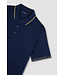 Paul & Shark Polo, Korte Mouw, Pique Katoen, Donkerblauw met Goudkleurige Accenten