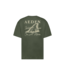 Aeden T-Shirt, Katoen, Oversized, Korte Mouw, Rugprint, Agave Groen