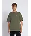 Aeden T-Shirt, Katoen, Oversized, Korte Mouw, Rugprint, Agave Groen