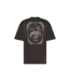 Aeden T-Shirt, Katoen, Oversized, Korte Mouw, Rugprint, Donkerbruin