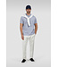 Paul & Shark Polo met Rits-Sluiting, Korte Mouw, Tone-on-Tone Dubbel Pique Katoen, Lichtgrijs