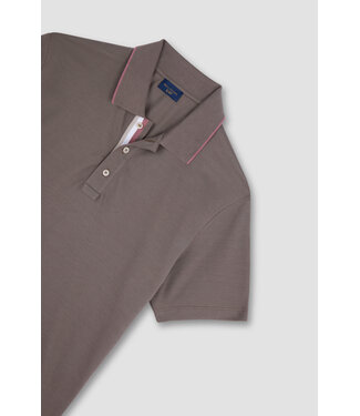 Paul & Shark Paul & Shark, Polo, Korte Mouw, X-Soft Piqué Katoen, Taupe