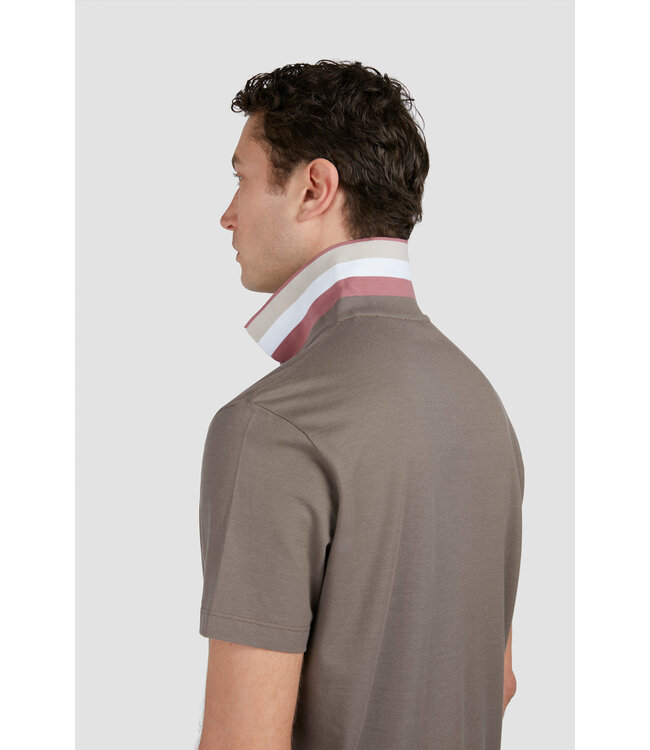 Paul & Shark Polo, Korte Mouw, X-Soft Piqué Katoen, Taupe