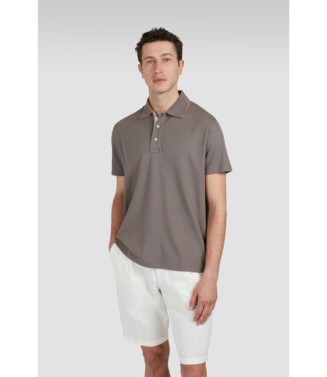 Paul & Shark Polo, Korte Mouw, X-Soft Piqué Katoen, Taupe