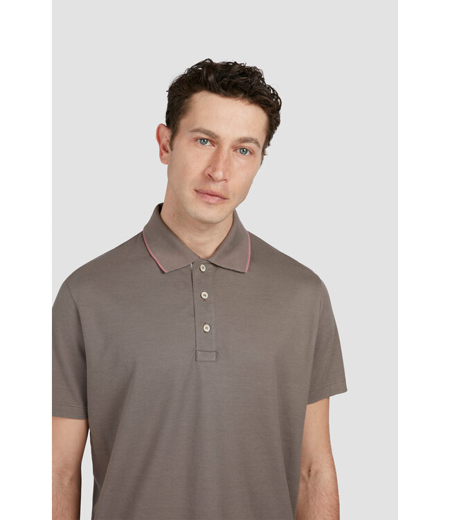Paul & Shark Polo, Korte Mouw, X-Soft Piqué Katoen, Taupe