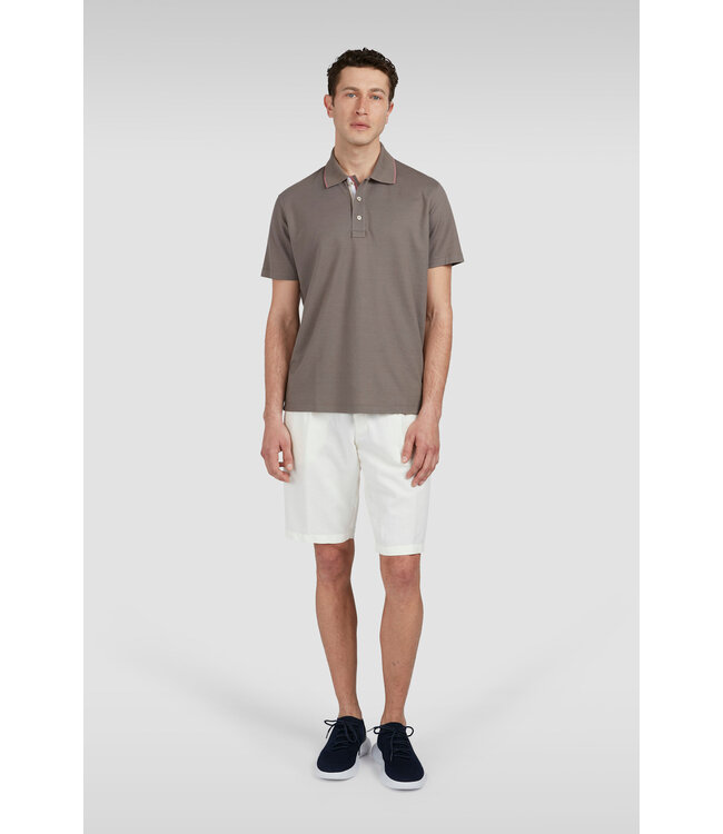 Paul & Shark Polo, Korte Mouw, X-Soft Piqué Katoen, Taupe