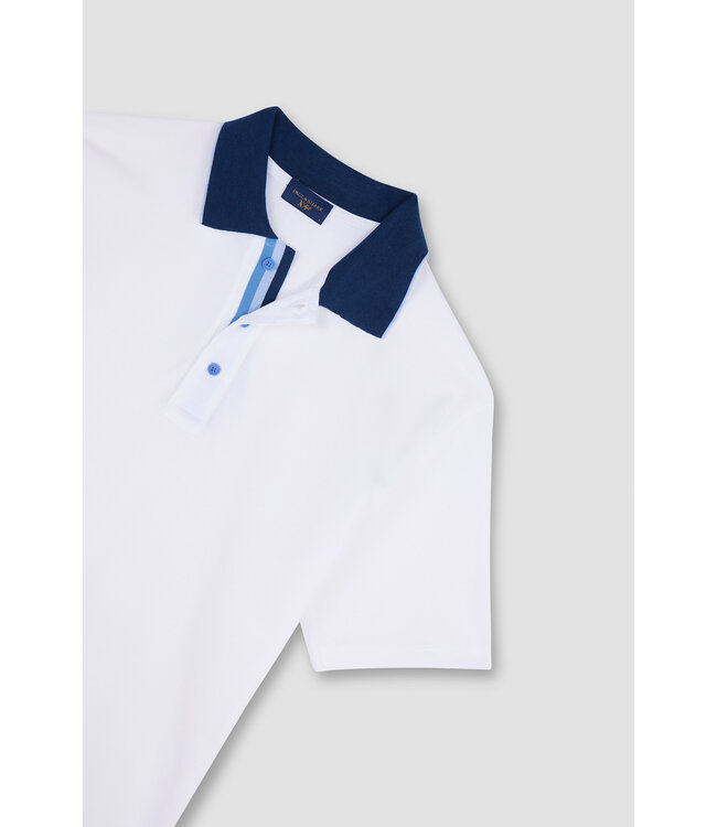 Paul & Shark Polo, Korte Mouw, X-Soft Piqué Katoen, Wit