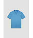 Paul & Shark Polo met Knooploze V-Kraag, Perle Jersey Katoen, Helderblauw