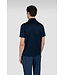 Paul & Shark Polo, Korte Mouw, Perlé Jersey Katoen, Donkerblauw
