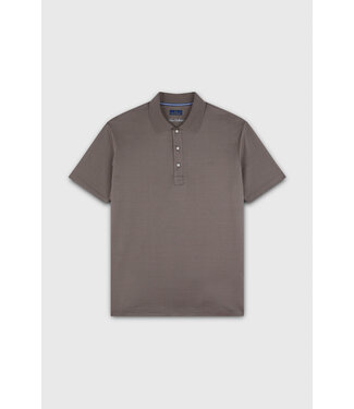 Paul & Shark Paul & Shark, Polo, Korte Mouw, Perlé Jersey Katoen, Taupe
