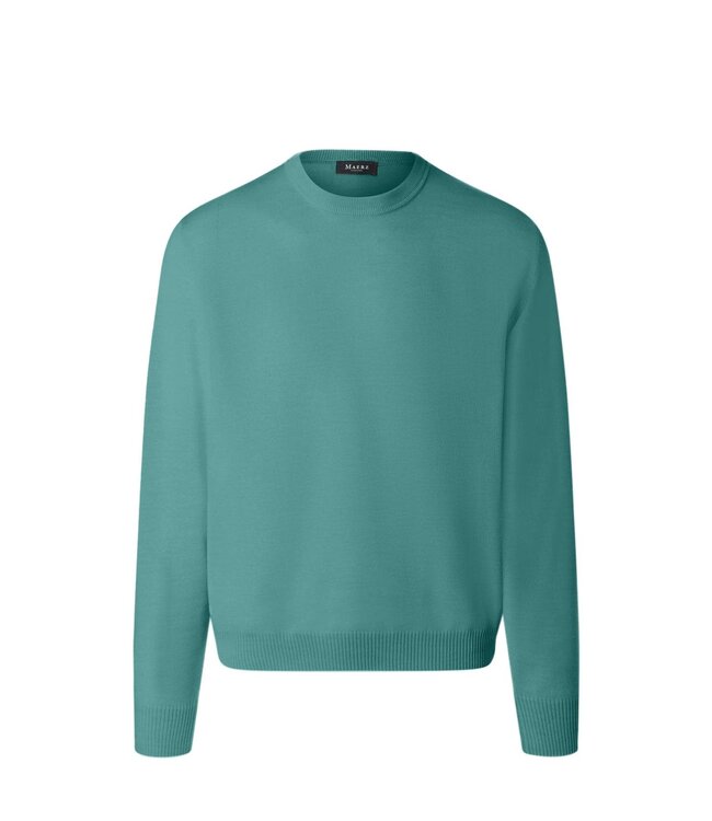 Maerz Munchen Trui, Ronde Hals, Merino Wol, Superwash, Teal Groen