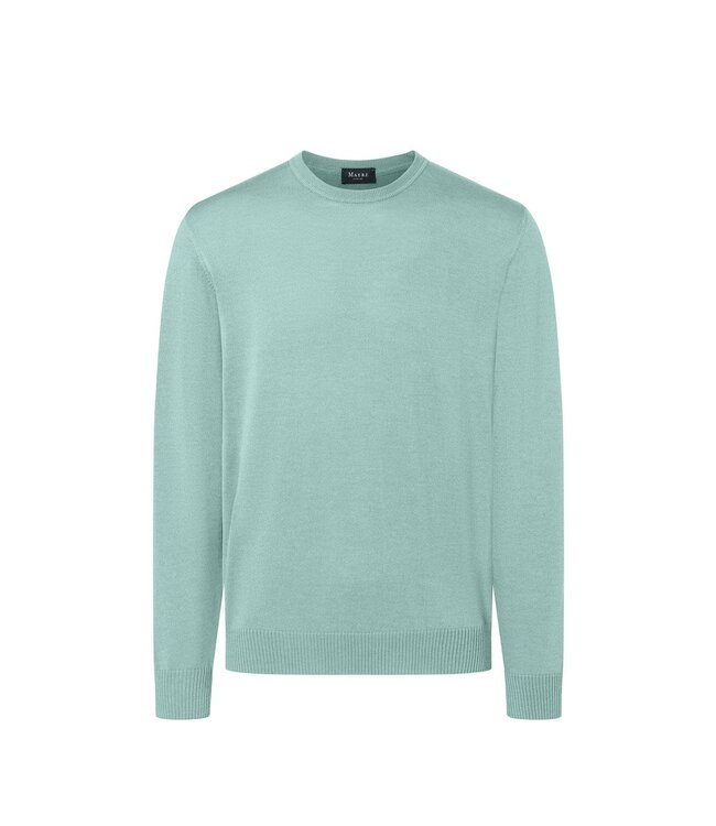 Maerz Munchen Trui, Ronde Hals, Merino Wol, Mintgroen