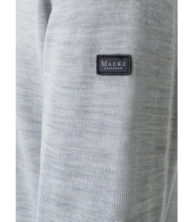 Maerz Munchen Trui, Ronde Hals, Merino Wol, Superwash, Lichtgrijs