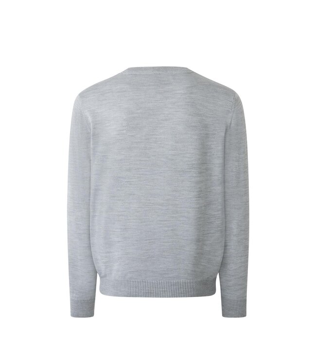 Maerz Munchen Trui, Ronde Hals, Merino Wol, Superwash, Lichtgrijs