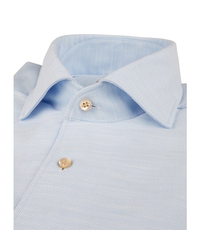 Stenstroms Overhemd, Twill Katoen, Lange Mouw, Schiller Kraag, Lichtblauw, Slimline